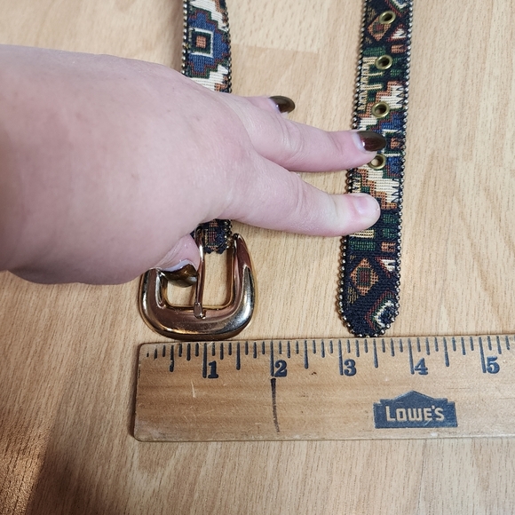 Aztec Western Canvas Bonded Leather Studded Belt Women’s‎ Size M/L main image 10